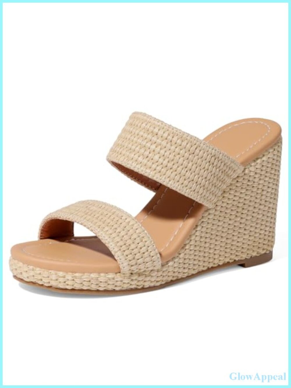 Women's Open Toe Slide Espadrilles Wedge Heels Sandals
